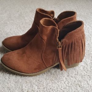 Suede ankle boots size 7 1/2